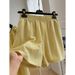 Women's Clothing Summer Outfit With A Complete Set Of Light Mature Tencel Linen Short Sleeved Shirt And Shorts Two Piece Suit_ecoleips.com