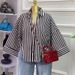 Women's Loose Fit Striped Collar Shirt Top - Sweet & Fashionable Casual Blouse For Autumn_ecoleips.com