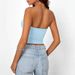 Summer Women's Basic Solid Color off Shoulder Backless Sleeveless Strapless Top Sexy European American Style E Commerce_ecoleips.com