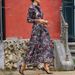 Women's Clothing Fashion Temperament Lapel Mid Length Printed Dress_ecoleips.com