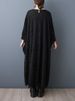 2026 Summer New Oversized Black Vintage Dresses For Women Short Sleeve Loose Casual Long Femme Dress Fashion Elegant Clothing_ecoleips.com
