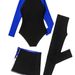 Women's Clothing Swimwear Set Long Sleeve Long Pants Bikini Dress Tie Waist Design Nylon Fabric With Chest Pad No Steel Support_ecoleips.com