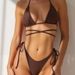 High-End Solid Color Two Piece Swimsuit Style Tight Fitting Bikini For Women_ecoleips.com
