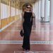 Jy24115 Summer New Temperament Sexy Wrapped Hip Long Fashionable And Simple Lacing Dress For Women_ecoleips.com