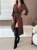 Women's New Spring Summer Solid Dress Fashion Elegant Causal Balck Long Sleeve Button Holiday Party Dresses For Women Robe Femme_ecoleips.com