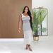 Women's Striped Halter A-Line Dress Slim Fit Summer Style for Commuting TW872 European American Cross Border Fashion_ecoleips.com