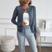 Spring And Autumn Round Neck Buttoned Women's Versatile Elegant Commuting Long Sleeve Knit Cardigan_ecoleips.com