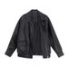 Aria Basics Maillard American-style Swe And Cool Outfit, Brown Leather Jack, Windproof, Loose-fitting, American Rro Biker_ecoleips.com
