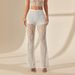 Women's Clothing Women's Lace Trimmed Double Layer Casual Pants Sexy Fit High Waist Pants Y2K Trendy Exclusive_ecoleips.com