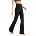 ✅Loose Flared High Waist Hip Lift Tummy Control Fitness Running Matte Pilates Women's Yoga Pants_ecoleips.com
