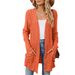 Aria Basics Aria Basics European And American Cross-Border Trade 2024 Autumn/Winter New Solid Color Fleece Pocket Long Sleeve Cardigan_ecoleips.com