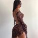 2021 Spring New Women's Fashion Halter Neck Flared Sleeve Sexy Backless Slim Fit Bodycon Dress_ecoleips.com