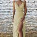 Women's Clothing Sexy V-neck halter slit fashion slim-fit dress for women_ecoleips.com