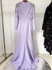 Newest Fashion 2025 Designer Party Vestido Women's Diamonds Beaded Split Long Maxi Dress Purple Glitter Rivet Tops PTF8_ecoleips.com