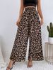 Women's INS Trendy Leopard Print Casual Wide Leg Pants Elastic Waist Loose Fit Bottoms_ecoleips.com