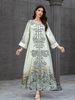 Women's Clothing Robe Leopard Print Nail Bead Hot Diamond Women's Long Skirt Dress_ecoleips.com