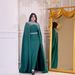 Z267 Dubai Muslim Rhinestone Beaded Heavy Embroidery Two-Piece Set High-End Banquet Evening Dress Abaya_ecoleips.com