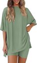 Women's Clothing Women's Casual Solid Color Pajama Set Loose Fit Summer Fashion Outerwear European American Style_ecoleips.com