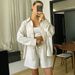 Spring New Arrival Women's Relaxed Linen Shirt And Shorts Set Fashionable Everyday Wear_ecoleips.com