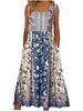 2025 Summer New! Women's Sleeveless Bohemian Floral Casual Beach MIDI Sundress With Pockets Flowing And Loose_ecoleips.com