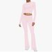 Women's Clothing New Round Neck, Short Style Tight Low Waist Bell Bottom Pants Suit_ecoleips.com