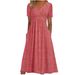 Summer Short-Sleeved Women's Dress, A Personalized Dress For Women_ecoleips.com