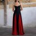 Women's Clothing Elegant Sexy Off-Shoulder Patchwork Full Skirt Halter Dress Women's Trendy Nightclub Evening Gown Fashionable Clothing_ecoleips.com