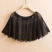 K Sequined Lace Shawl Sequined Short Jacket Paired With Skirt Solid Color Blouse_ecoleips.com