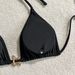 Women's Slimming Solid Color Bikini Set 3-Piece Adjustable Ties High-Waisted Swimwear for Beach Vacation_ecoleips.com