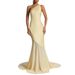 Women's Clothing European And American One Shoulder Sleeveless Backless Dress For Women Sexy Mesh Long Gown With Straps_ecoleips.com