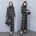 Elegant Women's Two-Piece Suit Set - Wool Blend Blazer With Wide-Leg Pants For Office & Casual Wear_ecoleips.com