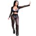 N331 Women's New Long Sleeve Hooded Mesh See-through Two-piece Set_ecoleips.com