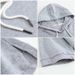 Korean Style Loose Fit Solid Color Women's Short Sweatshirt 2024 New Summer Half Split Five-Quarter Sleeve Hooded_ecoleips.com