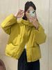 girl European Style Plaid Patchwork Hooded Short Jacket For Women, Autumn 2025 New Loose Slimming Padded Casual Top Trendy_ecoleips.com