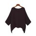 Summer New European American Style Women's Irregular Sleeve And Hem Blouse Fashion Solid Color O-Neck Casual Top_ecoleips.com