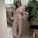 European And American Autumn New Printed Sleeve Long Pants Tie Loose Pajama Set Cross-Border Wholesale Homewear For_ecoleips.com