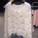 Women's Clothing Chunky Beaded Knit Sweater – Oversized Korean-Style Cardigan For Women_ecoleips.com