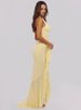 Mozision Mesh Deep V Neck Backless Sexy Maxi Dress Women Elegant Halter Off-shoulder Sleeveless Ruffled Club Party Long Dress_ecoleips.com
