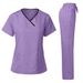 Women's Clothing Doctor's Washing Clothes Medical Work Clothes Summer Washing Clothes Thin Short Sleeved Operating Room Surgical Clothes_ecoleips.com