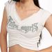 Summer New Women's Pleated Ruffled Crop Top European American Style 2025 Pullover Sexy Short Sleeve T-Shirt_ecoleips.com
