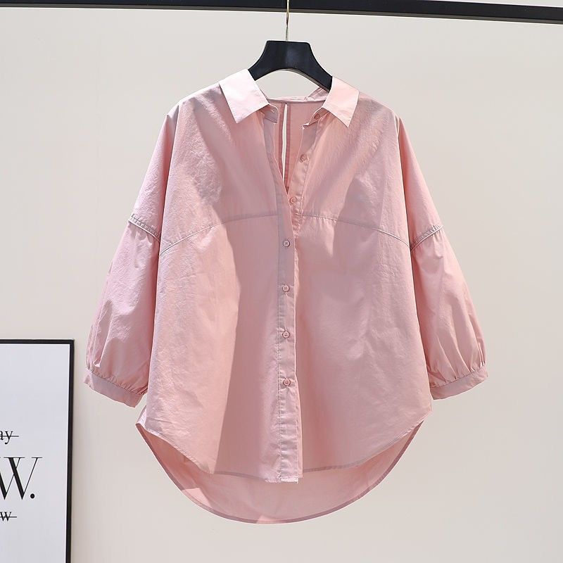 Women's Clothing Long Sleeves Small Fresh Design Stitching And Hemming Loose Art Style Shirt For Women_ecoleips.com