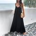 Women's Spring/Summer Elegant Solid Color Strap Dress_ecoleips.com