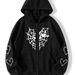 Spider Web Heart Print Fleece Zip-Up Hoodie - Cozy Unisex Pullover With Front Pockets, Warm & Stylish Outerwear For Men And Women_ecoleips.com