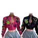 Women's Clothing Women's Long Sleeved Embroidered Patch Jacket Trendy Brand European American Style Autumn Winter Baseball Uniform_ecoleips.com
