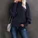 Women's High Neck Loose Knit Sweater Spring Autumn Winter Fashion Acrylic Pullover England Style Outerwear_ecoleips.com
