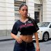 Women's European American Street Style Cropped T-Shirt Quick Drying Breathable Mesh Top Ruffled Trim Printed Letter Sports Short Sleeve_ecoleips.com
