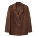 Louvre Early Spring New Paris Retro Design Symmetrical Pocket Suede Blazer Loose Fit Crisp Jacket For Women_ecoleips.com