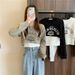 Real Shot Of Women's Sweatshirt A Unique Design, 2022 New Model, Spring And Autumn Thin Loose-fitting Korean Style Short_ecoleips.com