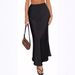DEW Elegant High-Waist Mermaid Pencil Skirt - Stretch Acetate Satin Tailored Work Skirt For Women, Office To Dinner_ecoleips.com