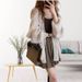 Oversized Knit Cardigan For Women - Soft V-Neck Long Sleeve Open Front Sweater Spring And Autumn Solid Color Long Sleeved Jacket_ecoleips.com